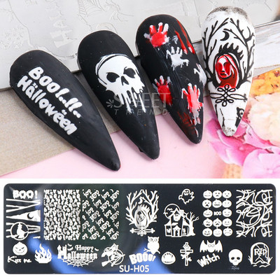 Vasaras okeāns Dzīvnieku nagu apzīmogošanas šķīvji Ziedi Augļi Tauriņu līniju apdruka Trafarets Nagu zīmogu veidnes Nagu mākslas rīki KEFB