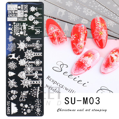 Vasaras okeāns Dzīvnieku nagu apzīmogošanas šķīvji Ziedi Augļi Tauriņu līniju apdruka Trafarets Nagu zīmogu veidnes Nagu mākslas rīki KEFB