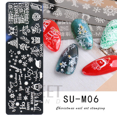 Vasaras okeāns Dzīvnieku nagu apzīmogošanas šķīvji Ziedi Augļi Tauriņu līniju apdruka Trafarets Nagu zīmogu veidnes Nagu mākslas rīki KEFB