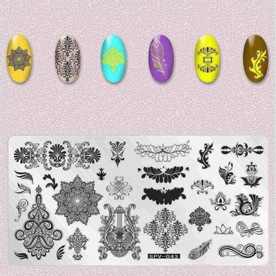 Uzorak osmijeha Pločice za utiskivanje noktiju Predložak slike pečata za izradu noktiju Šablone za manikuru Ukrasi za nokte