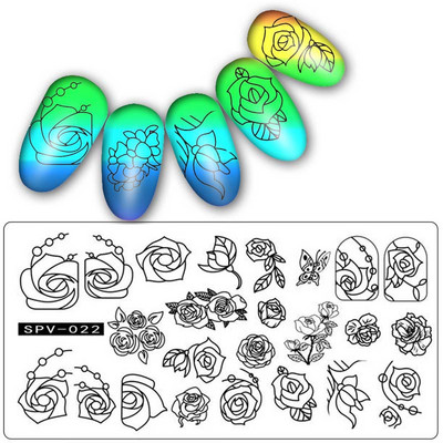 Uzorak osmijeha Pločice za utiskivanje noktiju Predložak slike pečata za izradu noktiju Šablone za manikuru Ukrasi za nokte