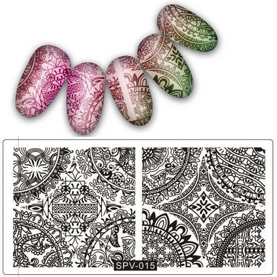 Uzorak osmijeha Pločice za utiskivanje noktiju Predložak slike pečata za izradu noktiju Šablone za manikuru Ukrasi za nokte