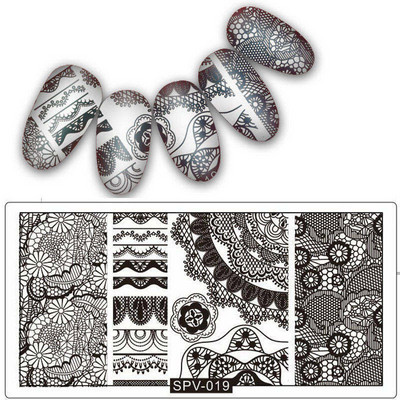 Uzorak osmijeha Pločice za utiskivanje noktiju Predložak slike pečata za izradu noktiju Šablone za manikuru Ukrasi za nokte