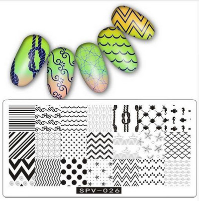 Uzorak osmijeha Pločice za utiskivanje noktiju Predložak slike pečata za izradu noktiju Šablone za manikuru Ukrasi za nokte