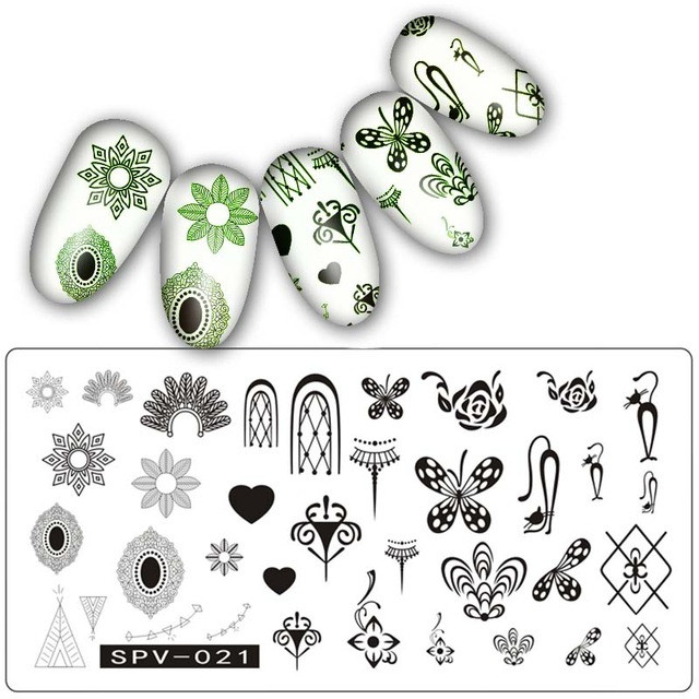 Uzorak osmijeha Pločice za utiskivanje noktiju Predložak slike pečata za izradu noktiju Šablone za manikuru Ukrasi za nokte