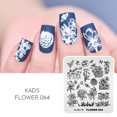 KADS štancēšana nagiem nagu mākslas veidnes štancēšanas plāksnes ģeometrija Ķīniešu dabas štancēšanas plāksnes nagiem piederumi un rīki