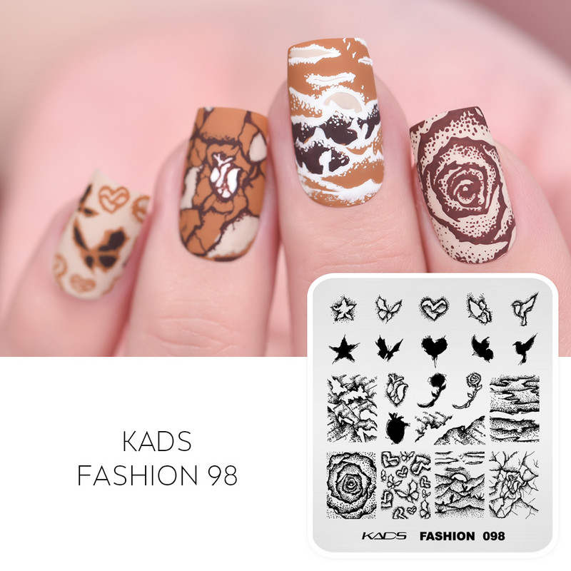 KADS štancēšana nagiem nagu mākslas veidnes štancēšanas plāksnes ģeometrija Ķīniešu dabas štancēšanas plāksnes nagiem piederumi un rīki