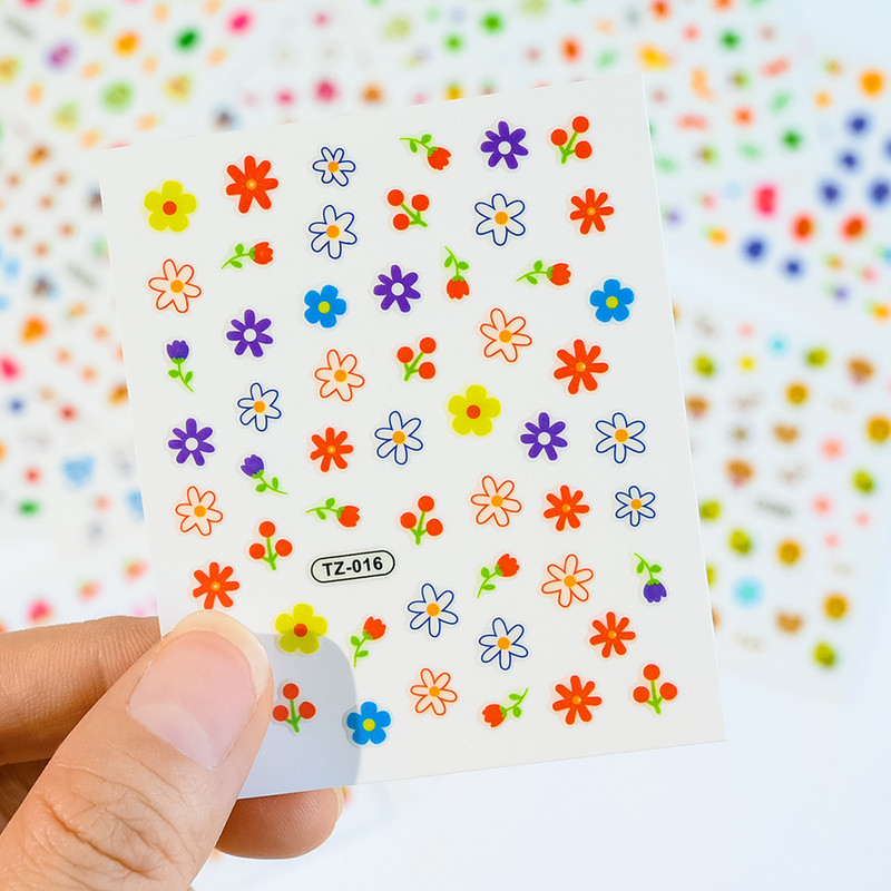 20KOM Dječje svjetleće naljepnice za nokte Crtani uzorci Slatka naljepnica za nokte 3D samoljepljivi dizajni životinja za male djevojčice