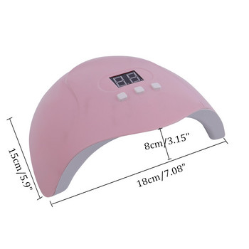 Лампа за нокти UV LED лампа за маникюр 36W лампа за сушене на лак за нокти Интелигентен сензор USB акумулаторна сушилня за отопление на ноктите