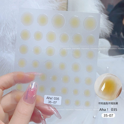1 gab. Caurspīdīga burbuļveida nagu mākslas uzlīme 8 *10 cm Jauki, jauki 5D burbuļi nagu uzlīmes Pašlīmējošās reljefs burbuļu manikīra slīdnis