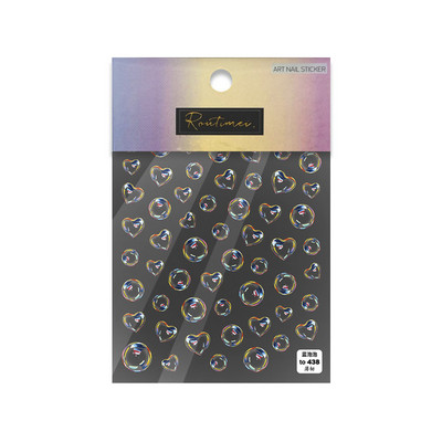 1 gab. Caurspīdīga burbuļveida nagu mākslas uzlīme 8 *10 cm Jauki, jauki 5D burbuļi nagu uzlīmes Pašlīmējošās reljefs burbuļu manikīra slīdnis