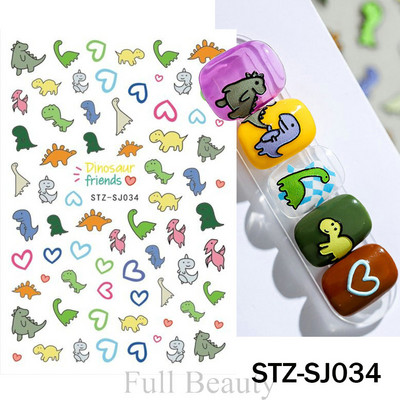 Mīlīgs melns kaķis nagu uzlīmes uzlīmes 3D kaķu ziedi nagu mākslas rotājumi jauki multfilmas slīdņi vasaras manikīrs