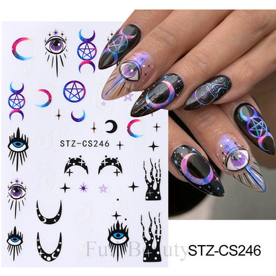 Mīlīgs melns kaķis nagu uzlīmes uzlīmes 3D kaķu ziedi nagu mākslas rotājumi jauki multfilmas slīdņi vasaras manikīrs