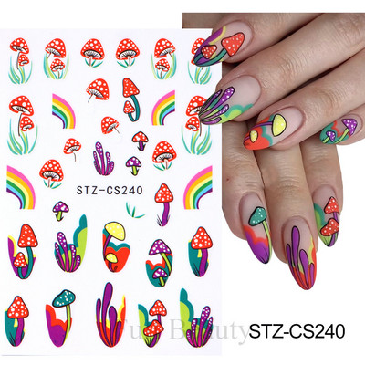 Mīlīgs melns kaķis nagu uzlīmes uzlīmes 3D kaķu ziedi nagu mākslas rotājumi jauki multfilmas slīdņi vasaras manikīrs