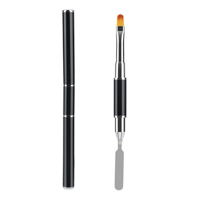 1kom Dual Ended Nail Art Kistovi Akrilni UV Gel Extension Builder Flower Painting Pen Sredstvo za uklanjanje kistova Spatula Štap Alati za manikuru