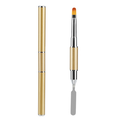 1kom Dual Ended Nail Art Kistovi Akrilni UV Gel Extension Builder Flower Painting Pen Sredstvo za uklanjanje kistova Spatula Štap Alati za manikuru