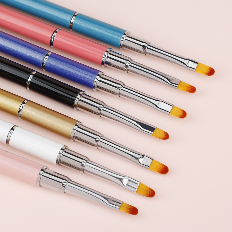 1kom Dual Ended Nail Art Kistovi Akrilni UV Gel Extension Builder Flower Painting Pen Sredstvo za uklanjanje kistova Spatula Štap Alati za manikuru