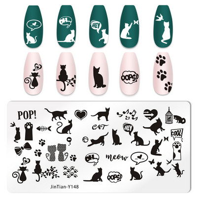Dizajn noktiju Ploče za žigosanje Slatka životinja Hobotnica Kornjača Riba Šaran Šablone za pečate za nokte Pas Mačka Vrag Šablona za ispis noktiju Riba