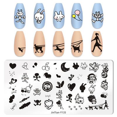 Dizajn noktiju Ploče za žigosanje Slatka životinja Hobotnica Kornjača Riba Šaran Šablone za pečate za nokte Pas Mačka Vrag Šablona za ispis noktiju Riba