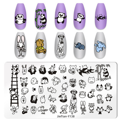 Dizajn noktiju Ploče za žigosanje Slatka životinja Hobotnica Kornjača Riba Šaran Šablone za pečate za nokte Pas Mačka Vrag Šablona za ispis noktiju Riba