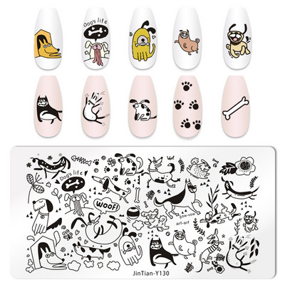 Dizajn noktiju Ploče za žigosanje Slatka životinja Hobotnica Kornjača Riba Šaran Šablone za pečate za nokte Pas Mačka Vrag Šablona za ispis noktiju Riba