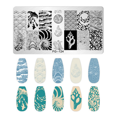 Dizajn noktiju Ploče za žigosanje Slatka životinja Hobotnica Kornjača Riba Šaran Šablone za pečate za nokte Pas Mačka Vrag Šablona za ispis noktiju Riba