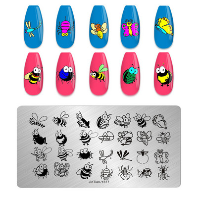 Dizajn noktiju Ploče za žigosanje Slatka životinja Hobotnica Kornjača Riba Šaran Šablone za pečate za nokte Pas Mačka Vrag Šablona za ispis noktiju Riba