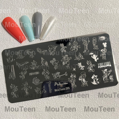 Crtane pločice za utiskivanje noktiju Debela mačka Slatka mačka Pečat za nokte Animal Cat pločice za nokte #208