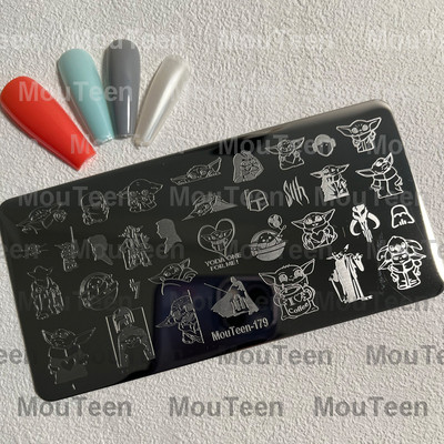 Crtane pločice za utiskivanje noktiju Debela mačka Slatka mačka Pečat za nokte Animal Cat pločice za nokte #208