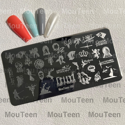 Crtane pločice za utiskivanje noktiju Debela mačka Slatka mačka Pečat za nokte Animal Cat pločice za nokte #208