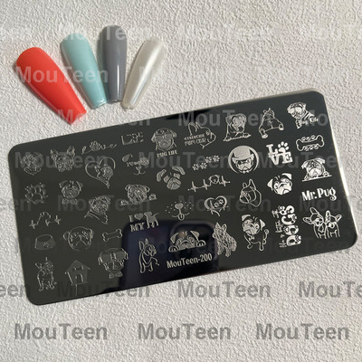 Crtane pločice za utiskivanje noktiju Debela mačka Slatka mačka Pečat za nokte Animal Cat pločice za nokte #208