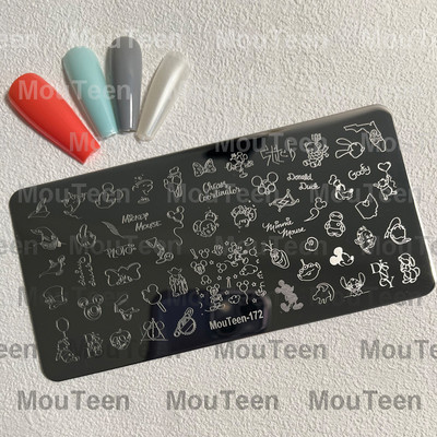 Crtane pločice za utiskivanje noktiju Debela mačka Slatka mačka Pečat za nokte Animal Cat pločice za nokte #208