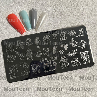 Crtane pločice za utiskivanje noktiju Debela mačka Slatka mačka Pečat za nokte Animal Cat pločice za nokte #208