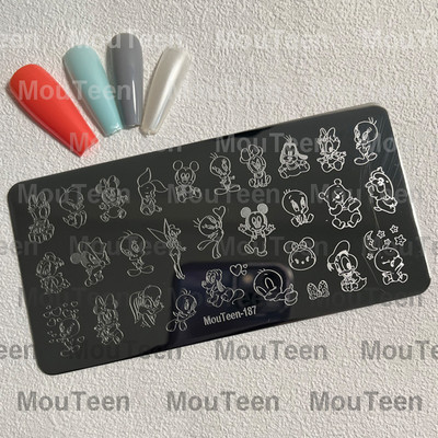 Crtane pločice za utiskivanje noktiju Debela mačka Slatka mačka Pečat za nokte Animal Cat pločice za nokte #208