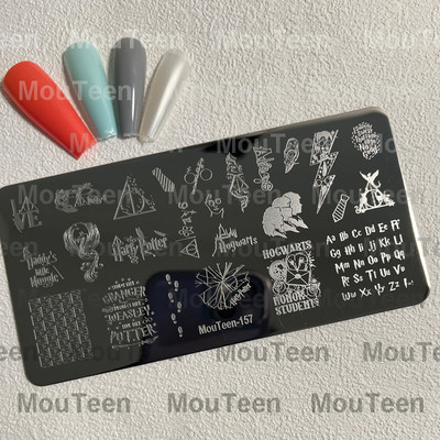 Crtane pločice za utiskivanje noktiju Debela mačka Slatka mačka Pečat za nokte Animal Cat pločice za nokte #208