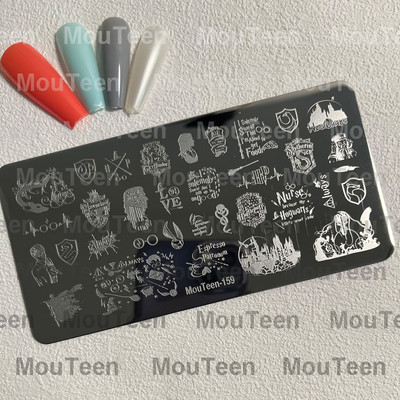 Crtane pločice za utiskivanje noktiju Debela mačka Slatka mačka Pečat za nokte Animal Cat pločice za nokte #208