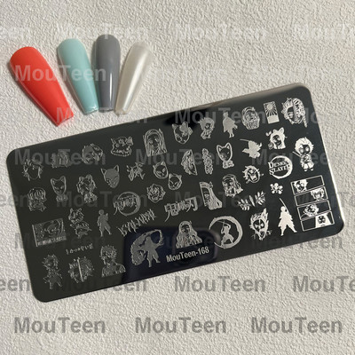 Crtane pločice za utiskivanje noktiju Debela mačka Slatka mačka Pečat za nokte Animal Cat pločice za nokte #208