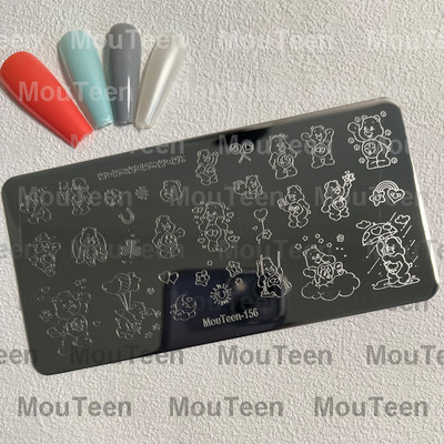 Crtane pločice za utiskivanje noktiju Debela mačka Slatka mačka Pečat za nokte Animal Cat pločice za nokte #208