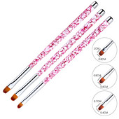 3gab/komplekts Nagu krāsošanas pildspalvu komplekts Nail Art UV gēla pagarinājuma veidotājs Ziedlapu ziedu zīmēšanas otu manikīra rīki