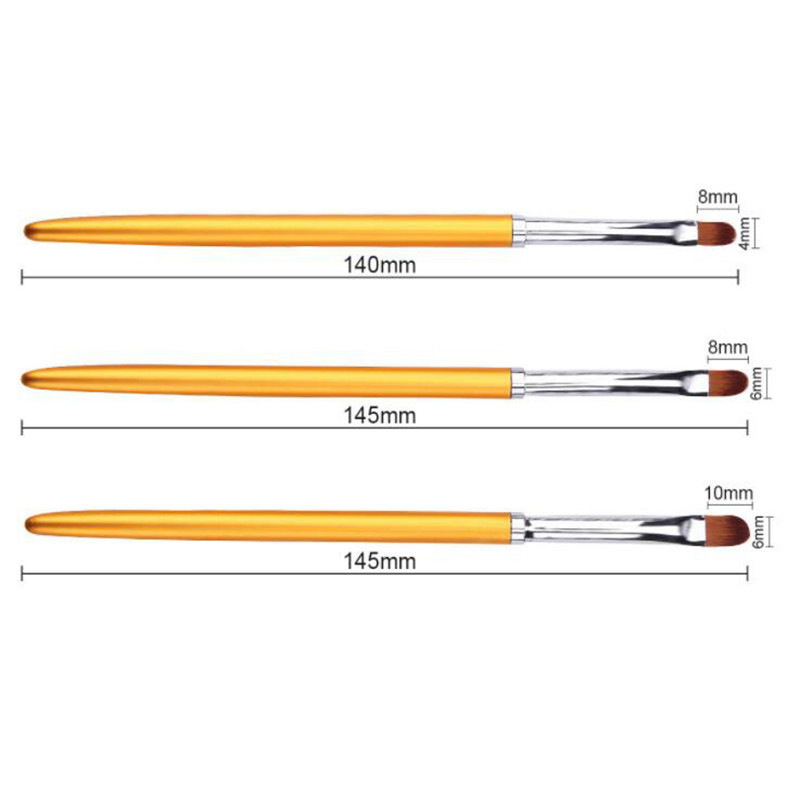 3gab/komplekts Nagu krāsošanas pildspalvu komplekts Nail Art UV gēla pagarinājuma veidotājs Ziedlapu ziedu zīmēšanas otu manikīra rīki