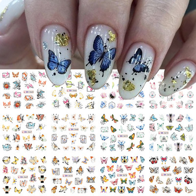 12 dizajna Pink Unicorn Water Transfer Slider Rainbow Horse Ice Cream Srce Crtić Anime Naljepnica za nokte Poliranje Ukrasi za nokte