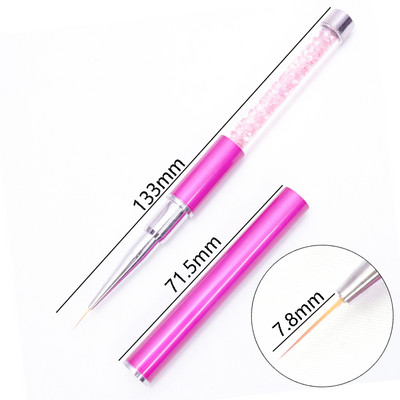 Nails Art Ota Līnijas Svītras Ziedu Glezniecība Zīmēšanas pildspalva Akrila UV Gēls Pagarināt Režģi Ota 3D Dizains Zīmēšanas Manikīra rīki