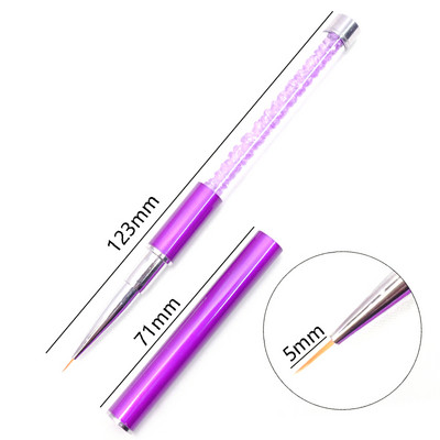 Nails Art Ota Līnijas Svītras Ziedu Glezniecība Zīmēšanas pildspalva Akrila UV Gēls Pagarināt Režģi Ota 3D Dizains Zīmēšanas Manikīra rīki