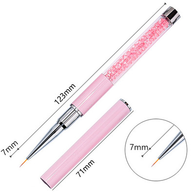 Nails Art Ota Līnijas Svītras Ziedu Glezniecība Zīmēšanas pildspalva Akrila UV Gēls Pagarināt Režģi Ota 3D Dizains Zīmēšanas Manikīra rīki