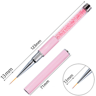 Nails Art Ota Līnijas Svītras Ziedu Glezniecība Zīmēšanas pildspalva Akrila UV Gēls Pagarināt Režģi Ota 3D Dizains Zīmēšanas Manikīra rīki