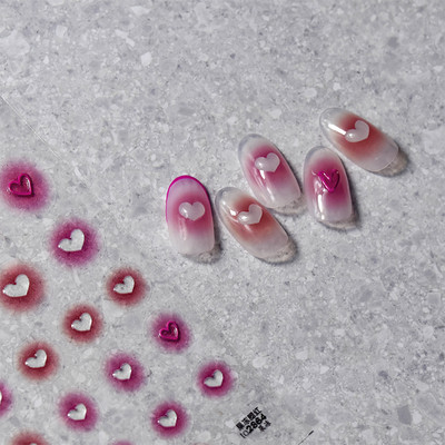 Line Flower Powder Blusher Love Heart Αυτοκόλλητο Αυτοκόλλητο Νυχιών Σειρά Ζελέ υψηλής ποιότητας Αυτοκόλλητο Νυχιών Διακοσμητικά Αυτοκόλλητα Νυχιών Σχέδιο T-2830