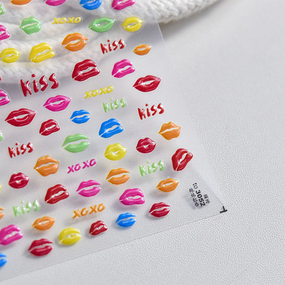 Line Flower Powder Blusher Love Heart Αυτοκόλλητο Αυτοκόλλητο Νυχιών Σειρά Ζελέ υψηλής ποιότητας Αυτοκόλλητο Νυχιών Διακοσμητικά Αυτοκόλλητα Νυχιών Σχέδιο T-2830