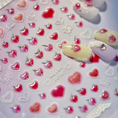 Line Flower Powder Blusher Love Heart Αυτοκόλλητο Αυτοκόλλητο Νυχιών Σειρά Ζελέ υψηλής ποιότητας Αυτοκόλλητο Νυχιών Διακοσμητικά Αυτοκόλλητα Νυχιών Σχέδιο T-2830