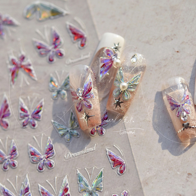 Line Flower Powder Blusher Love Heart augstas kvalitātes želejas sērijas līmējošās nagu uzlīmes nagu mākslas dekorācijas uzlīmes Design T-2830