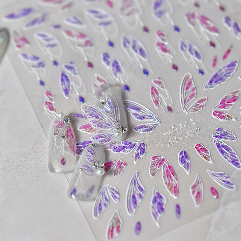 Line Flower Powder Blusher Love Heart augstas kvalitātes želejas sērijas līmējošās nagu uzlīmes nagu mākslas dekorācijas uzlīmes Design T-2830